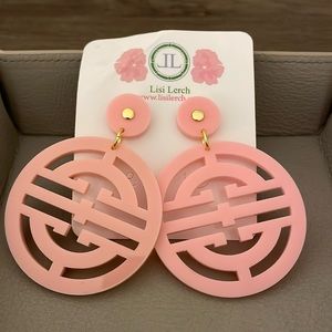 NWT Lisi Lerch Zoey Light Pink Acrylic Earrings